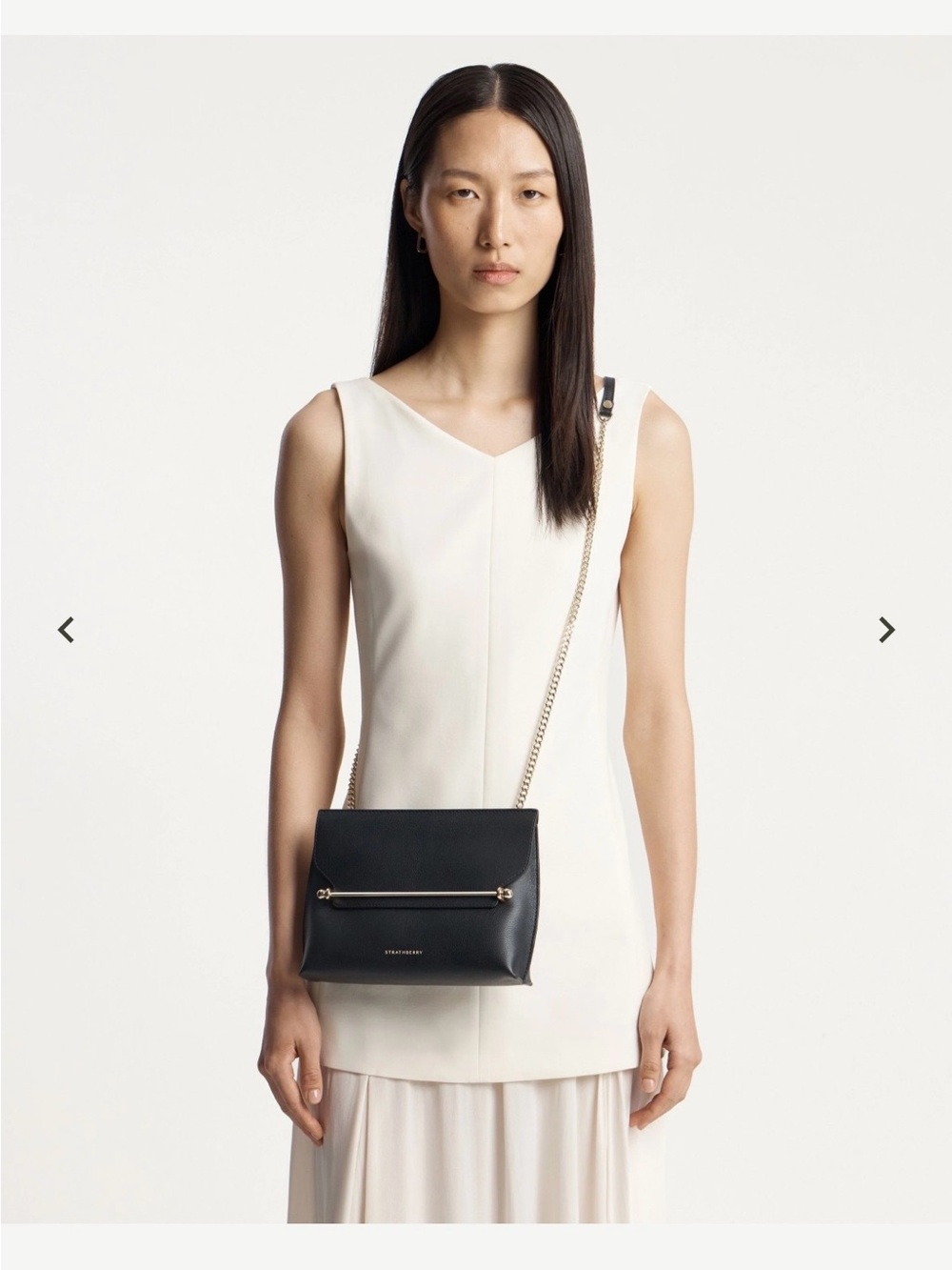 Strathberry Black Leather Stylist Crossbody & Clutch - Picture 4 of 9